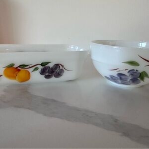 Vintage Anchor Hocking Fire-King Painted Fruit